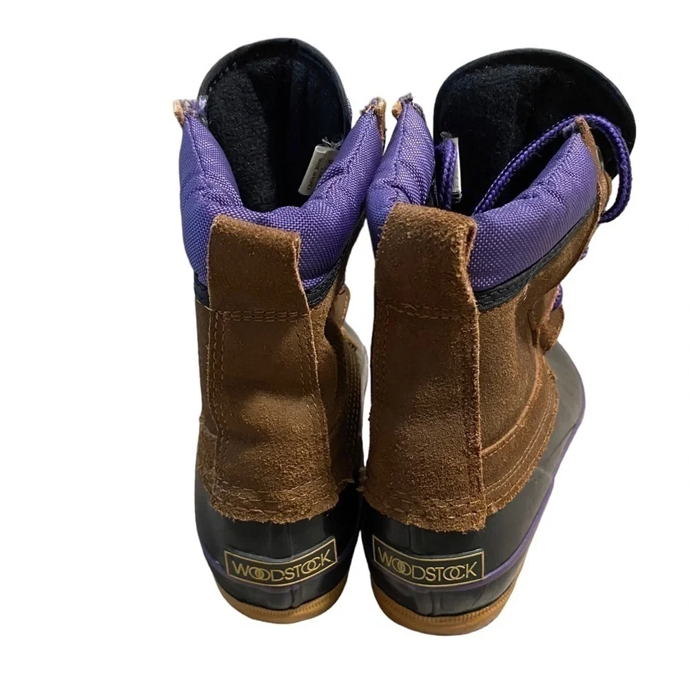 Woodstock Vintage Purple Blue Duck Boots Womens Size 7 M Thermolite 91885-5